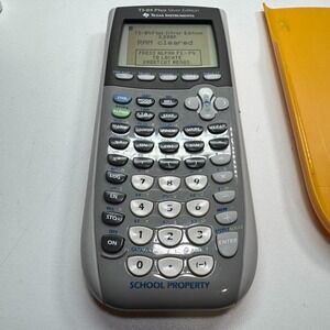 TI-84 Plus Silver‎ Edition Graphing Calculator Yellow School Property TESTED